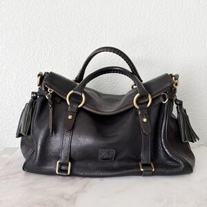 Large Florentine Satchel - BLACK
